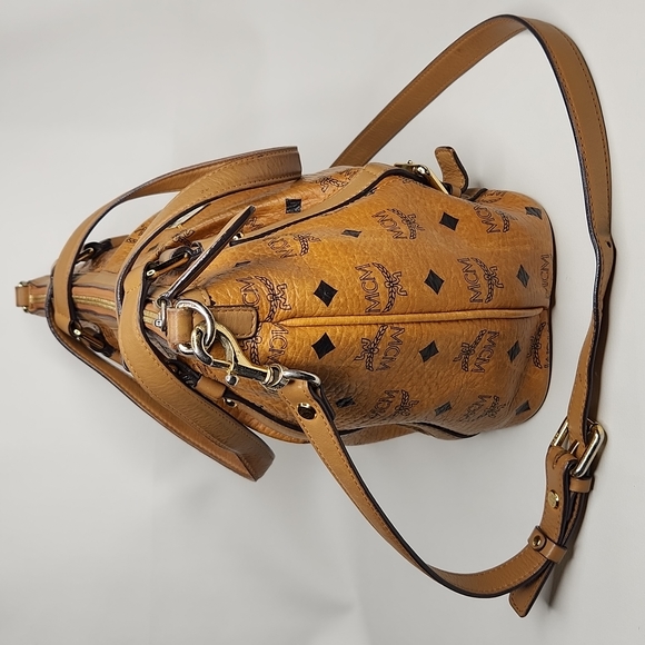 MCM Bags Authentic Mcm Bag Cognac Visetos Essentials Shopper Twoway